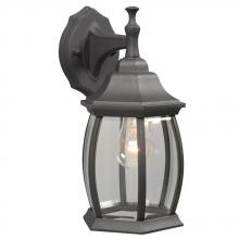  301090 BLK - Outdoor Cast Aluminum Lantern - Black w/ Clear Beveled Glass